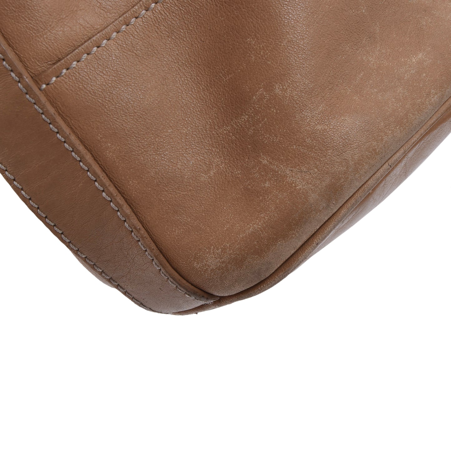 Vintage Longchamp Paris Leather Bucket Bag - Tan/Beige