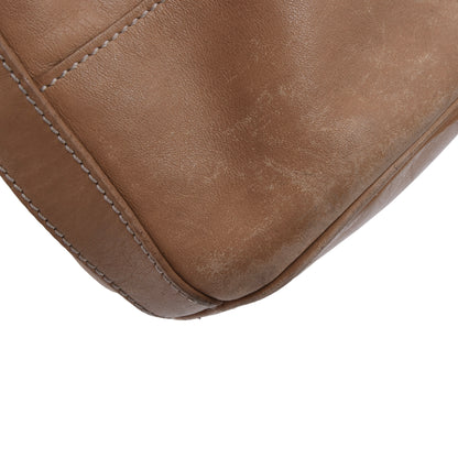 Vintage Longchamp Paris Leather Bucket Bag - Tan/Beige