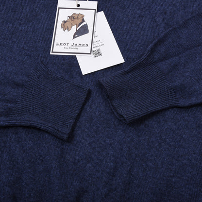 Royal Class Silk-Cashmere V-Neck Sweater Size M 48/50 ca. 54cm - Blue
