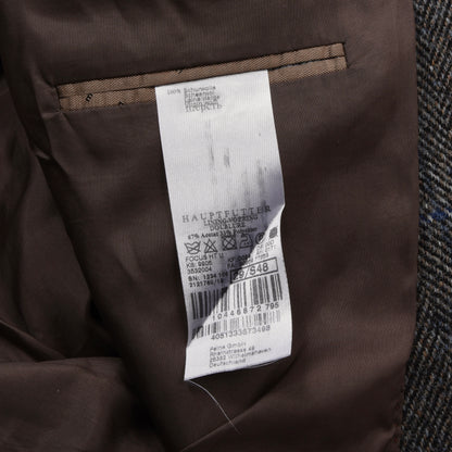 Barutti Harris Tweed Jacke, Größe 29/S48, ca. 62 cm - Blau kariert