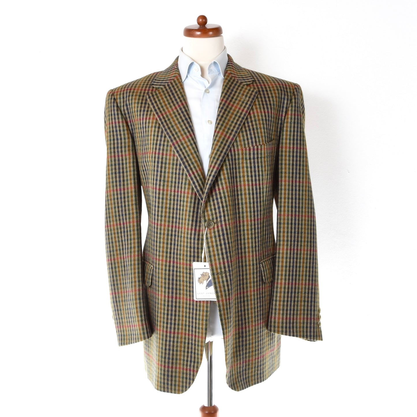 DAKS London Wool Jacket Size 56 ca. 60cm - Plaid