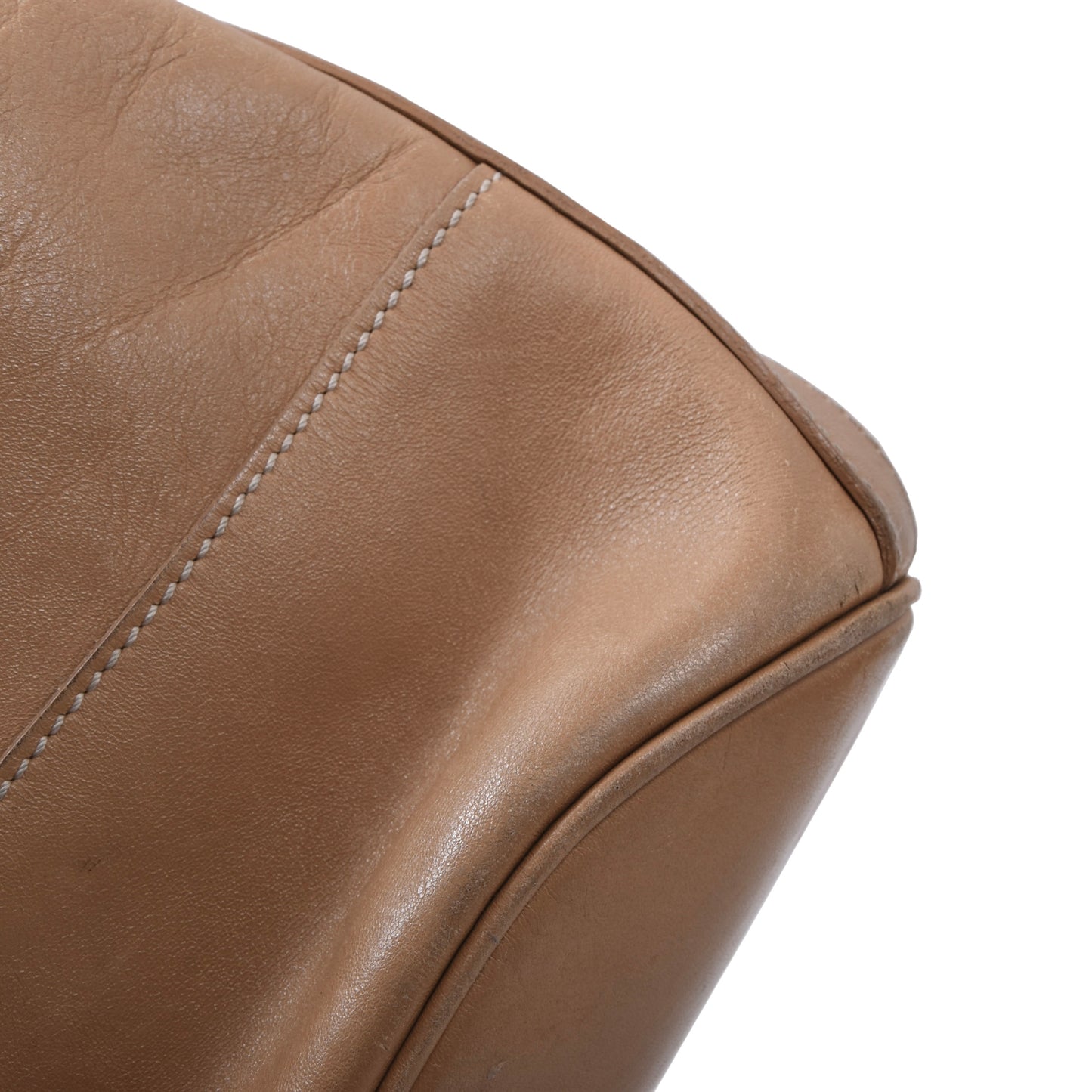 Vintage Longchamp Paris Leather Bucket Bag - Tan/Beige