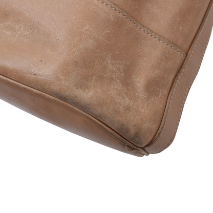 Vintage Longchamp Paris Leather Bucket Bag - Tan/Beige