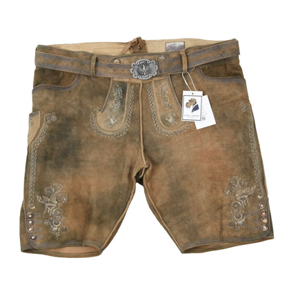 Alpin De Luxe Suede Lederhose Size 60 - Brown