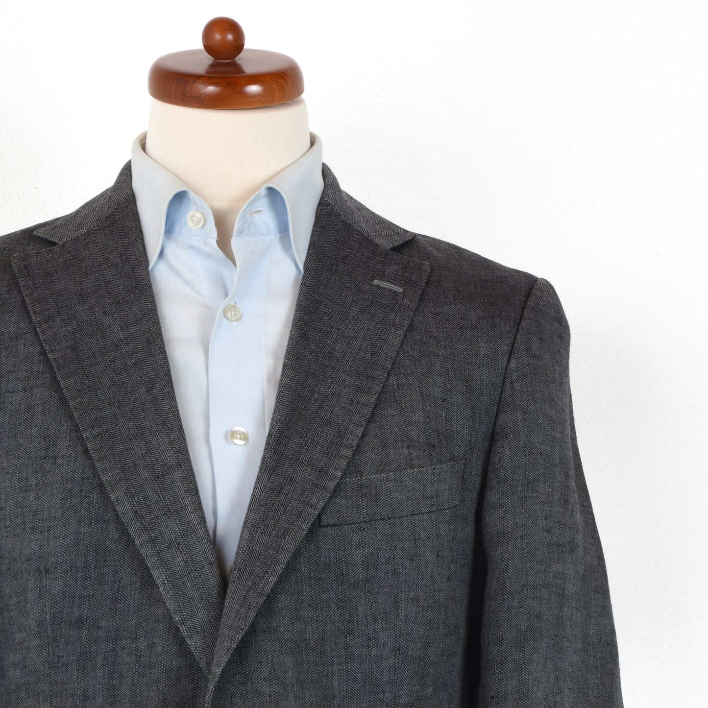 Hugo Boss 100% Linen Jacket Size 48 - Grey Herringbone