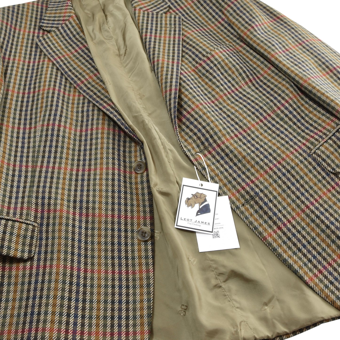 DAKS London Wool Jacket Size 56 ca. 60cm - Plaid