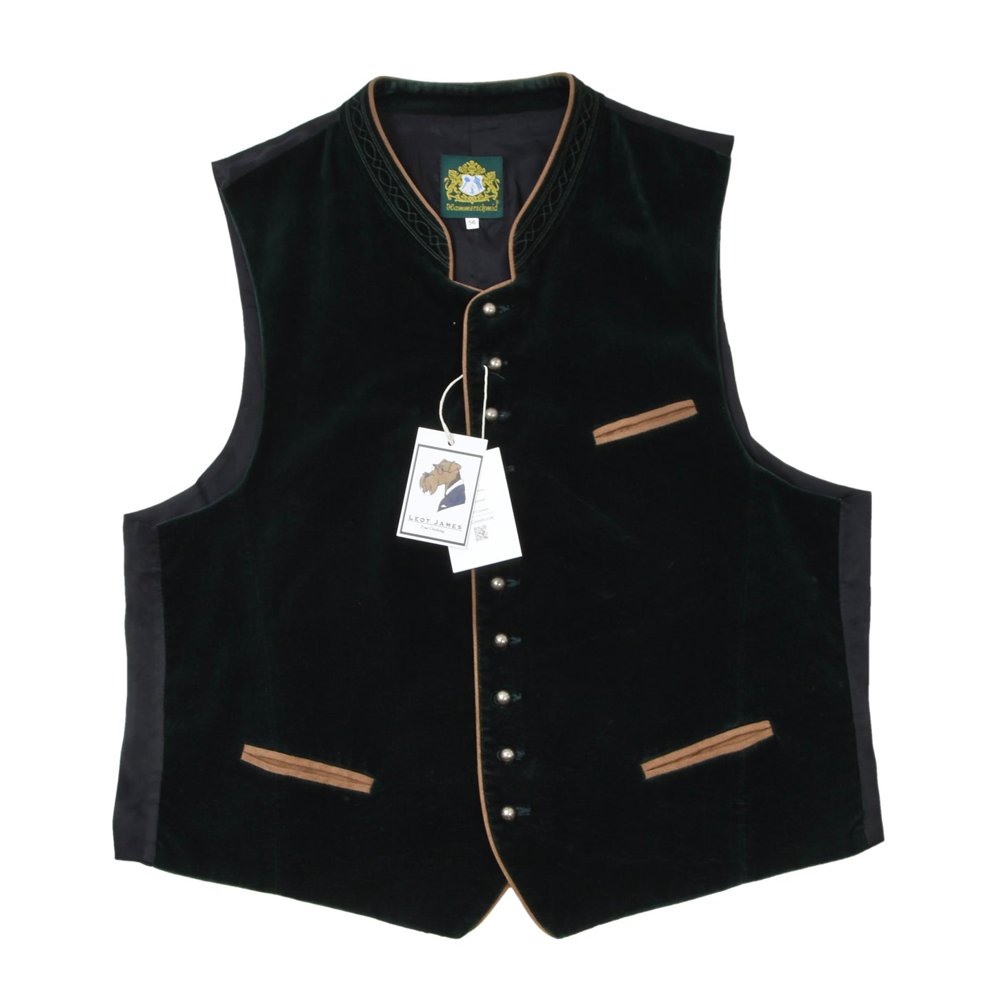 Hammerschmid Velvet Vest Size 56 ca. 58.5cm - Green