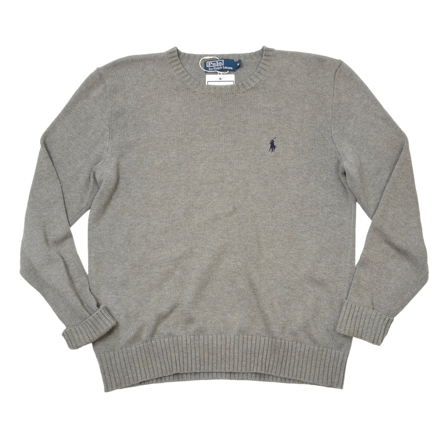 Polo Ralph Lauren Cotton Sweater Size M Chest ca. 53cm - Grey