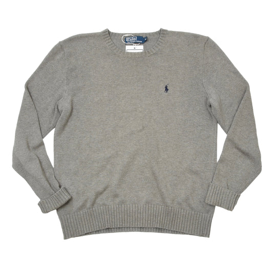 Polo Ralph Lauren Cotton Sweater Size M Chest ca. 53cm - Grey