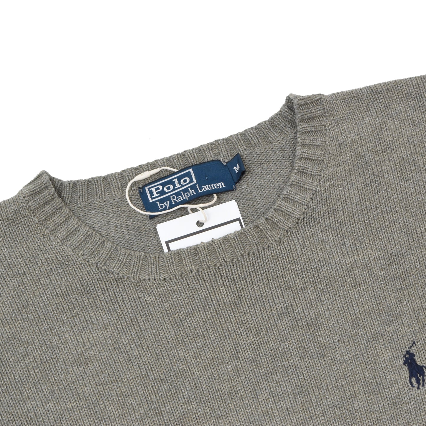 Polo Ralph Lauren Cotton Sweater Size M Chest ca. 53cm - Grey