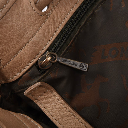 Vintage Longchamp Paris Leather Bucket Bag - Tan/Beige