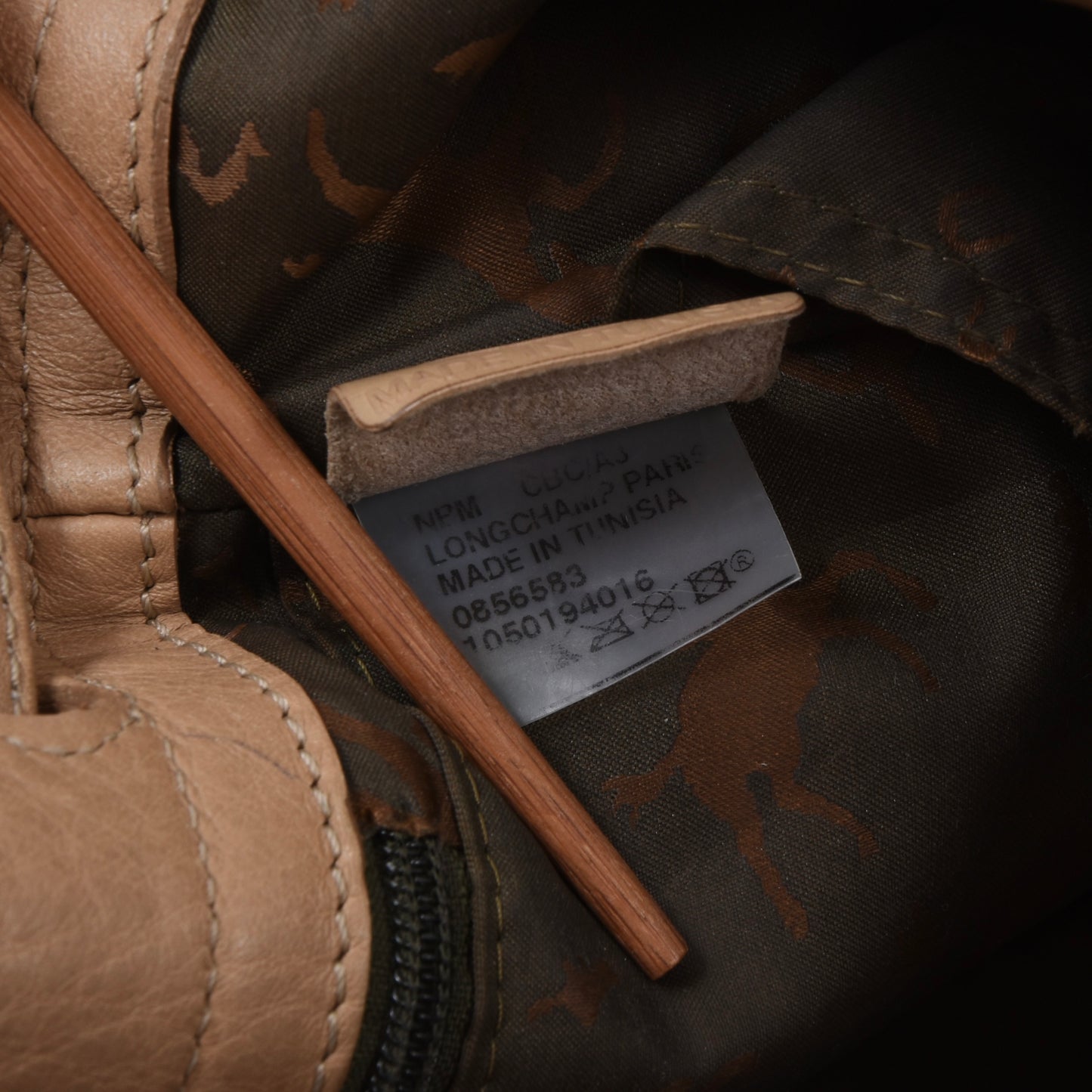 Vintage Longchamp Paris Leather Bucket Bag - Tan/Beige