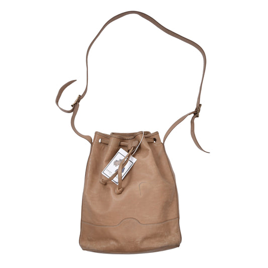 Vintage Longchamp Paris Leder Bucket Bag - Hellbraun/Beige