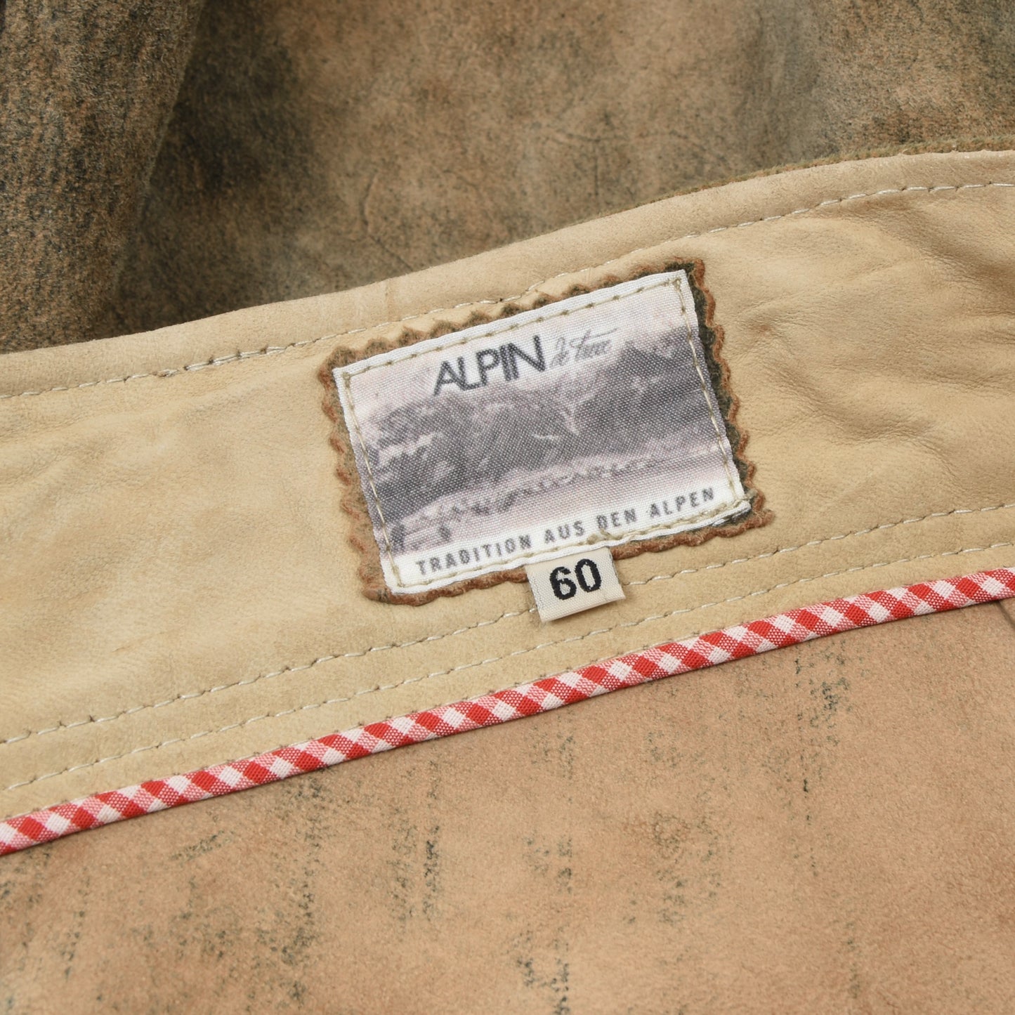 Alpin De Luxe Suede Lederhose Size 60 - Brown