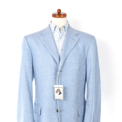 Colombo Collezioni Cashmere-Silk-Linen Jacket Size 54 58.5cm - Blue