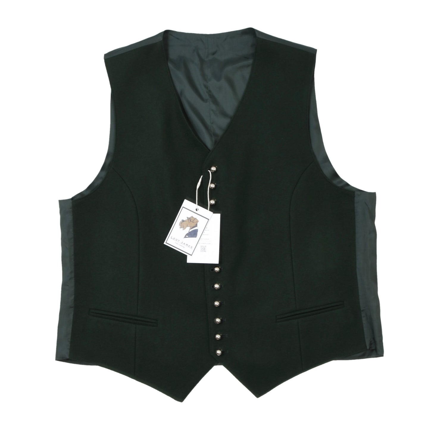 Allwerk Wool Blend Vest Size 26 ca. 57.5cm - Green