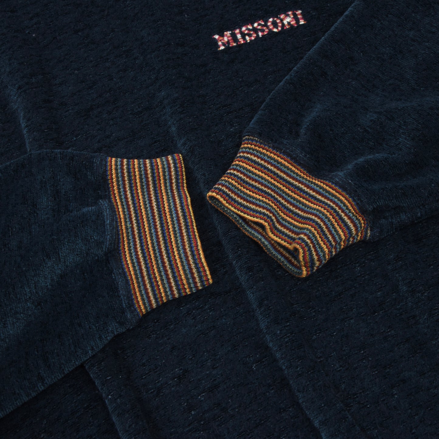 Vintage Missoni Velour Track Suit Size 52 - Navy Blue