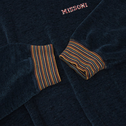 Vintage Missoni Velour Track Suit Size 52 - Navy Blue
