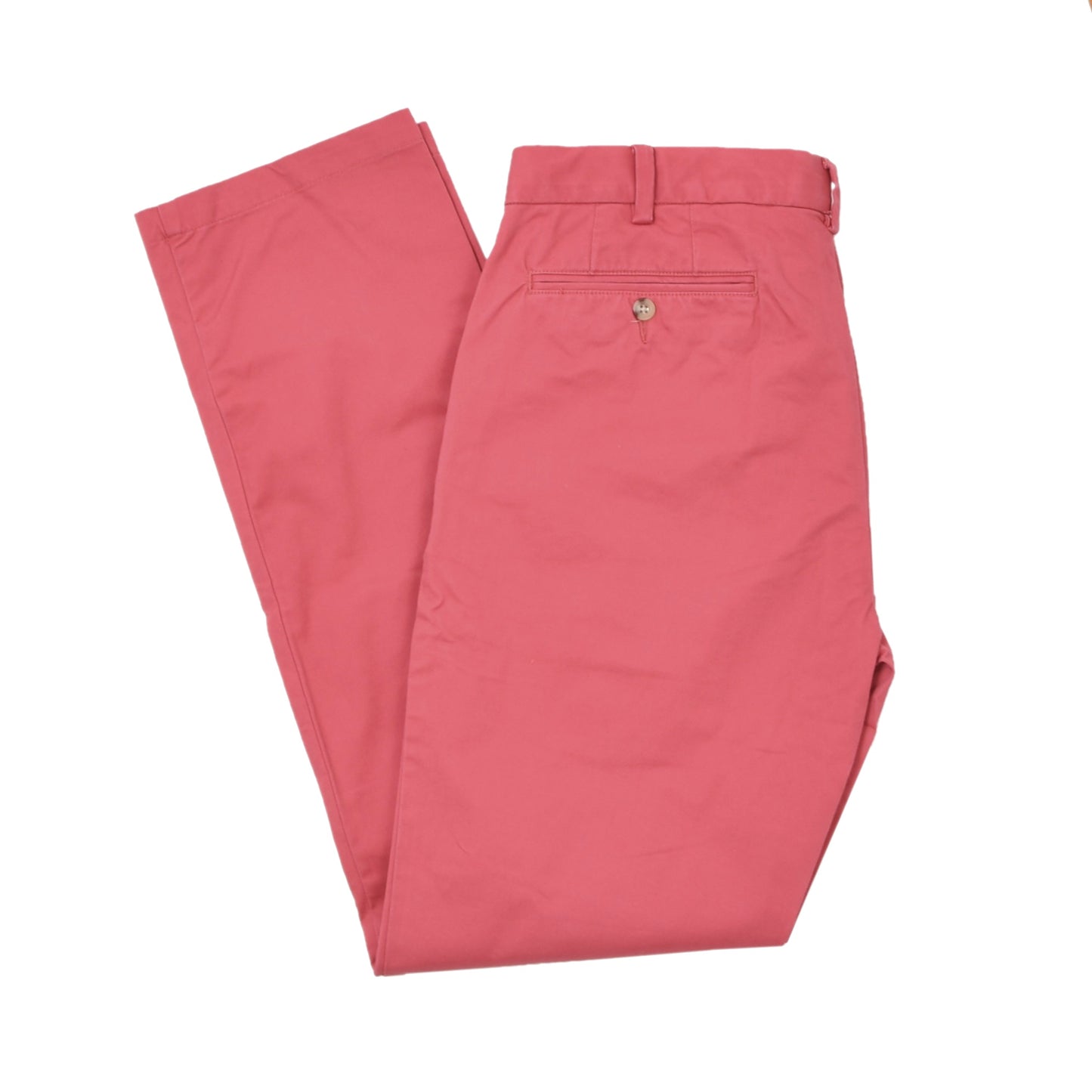 Polo Ralph Lauren Cotton Stretch Custom Fit Pants Size W32 L32 ca. 42cm - Nantucket Red