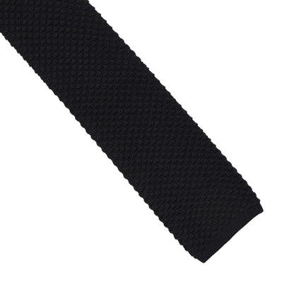 Brühl Silk Knit Tie Width ca. 7.5cm - Black