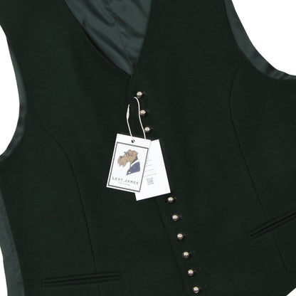 Allwerk Wool Blend Vest Size 26 ca. 57.5cm - Green