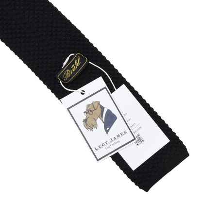 Brühl Silk Knit Tie Width ca. 7.5cm - Black