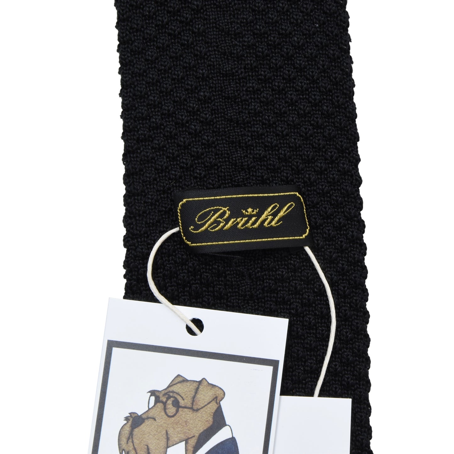 Brühl Silk Knit Tie Width ca. 7.5cm - Black