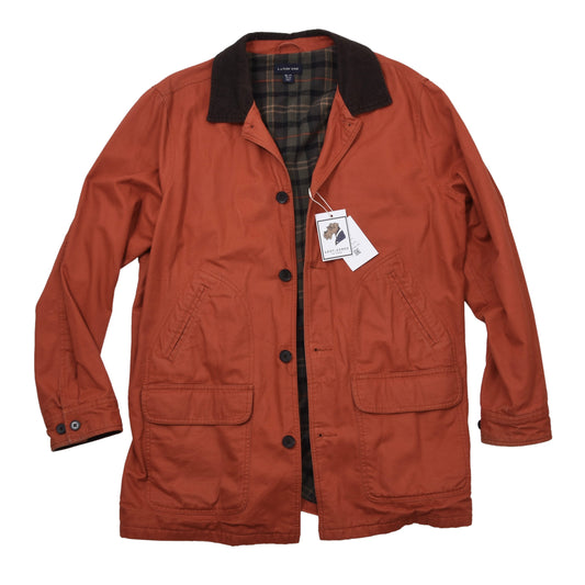 Land's End Baumwoll-Canvas-Scheunenjacke Größe XL ca. 67,5 cm - Orange
