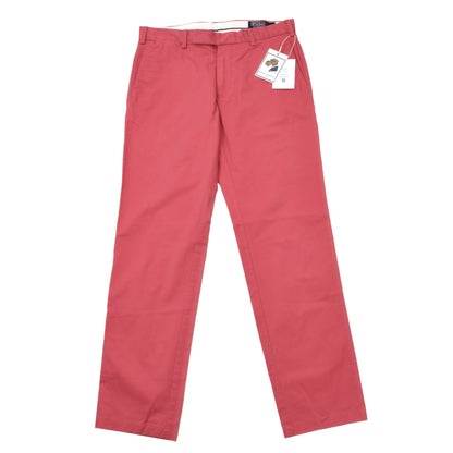 Polo Ralph Lauren Cotton Stretch Custom Fit Pants Size W32 L32 ca. 42cm - Nantucket Red