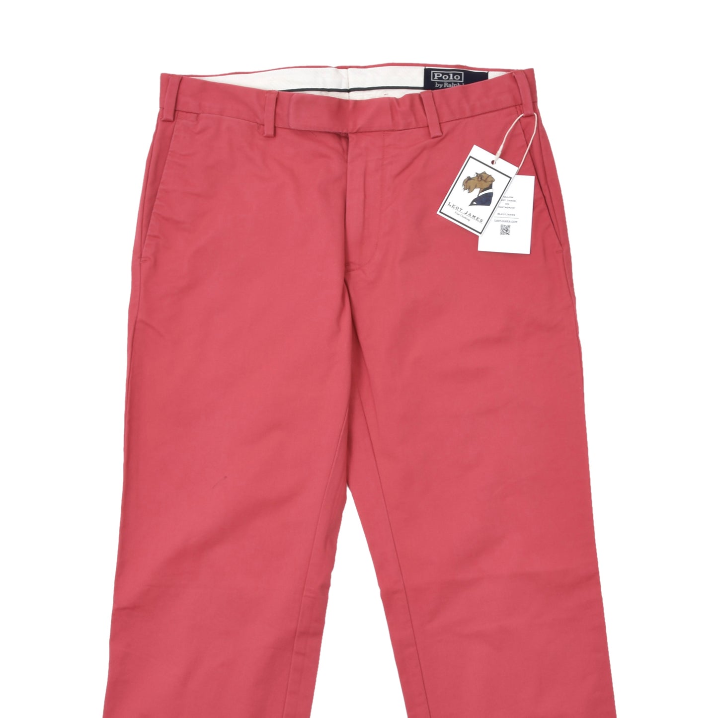 Polo Ralph Lauren Cotton Stretch Custom Fit Pants Size W32 L32 ca. 42cm - Nantucket Red