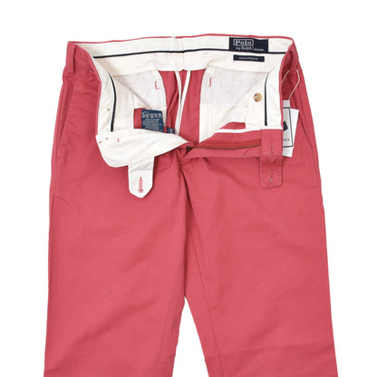 Polo Ralph Lauren Cotton Stretch Custom Fit Pants Size W32 L32 ca. 42cm - Nantucket Red