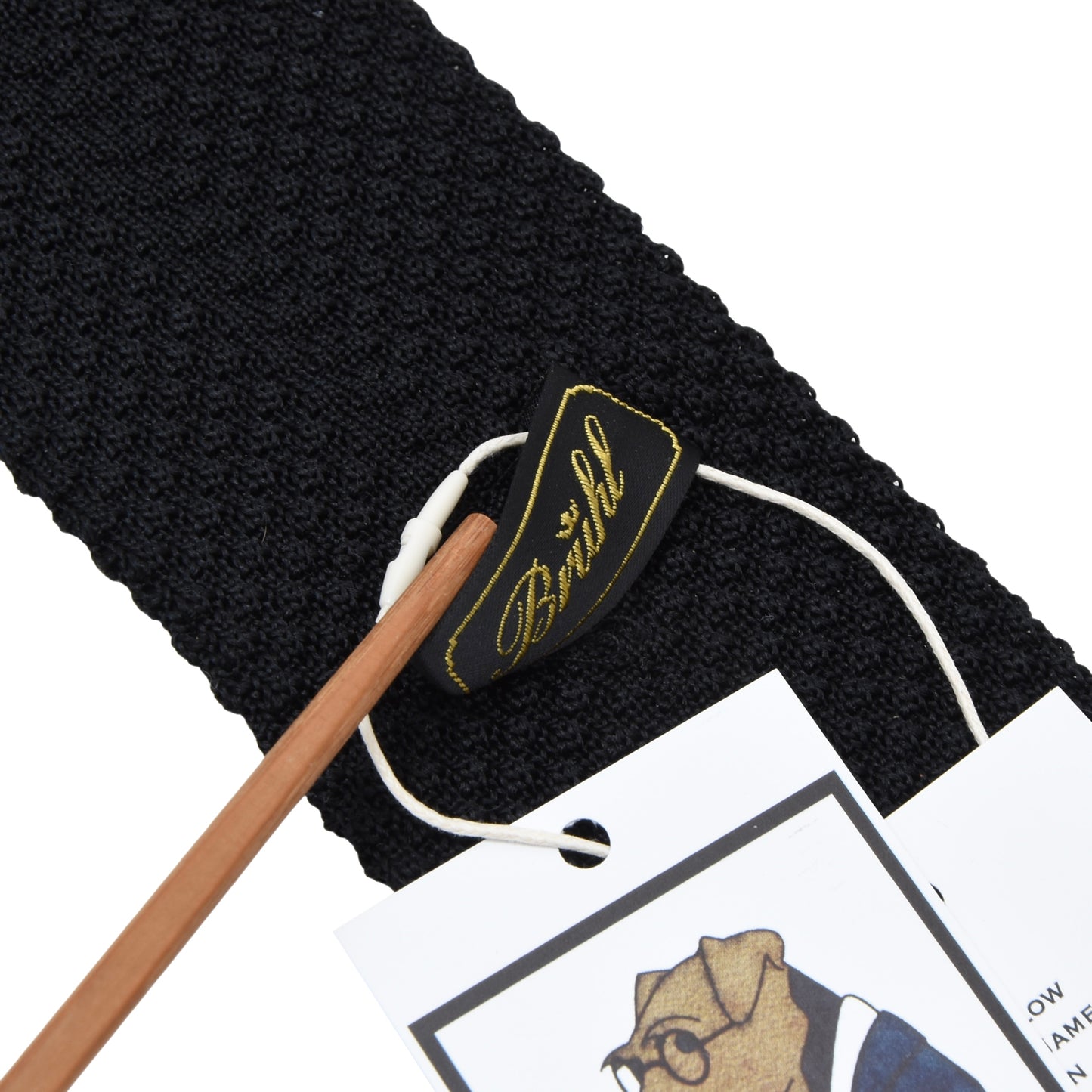 Brühl Silk Knit Tie Width ca. 7.5cm - Black