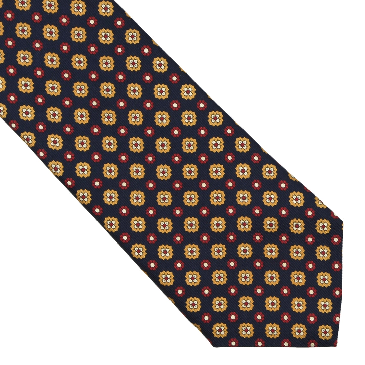 Hans Woschner Silk Tie - Navy Neat