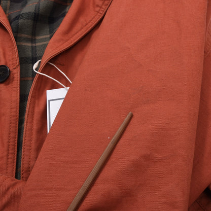 Land's End Baumwoll-Canvas-Scheunenjacke Größe XL ca. 67,5 cm - Orange