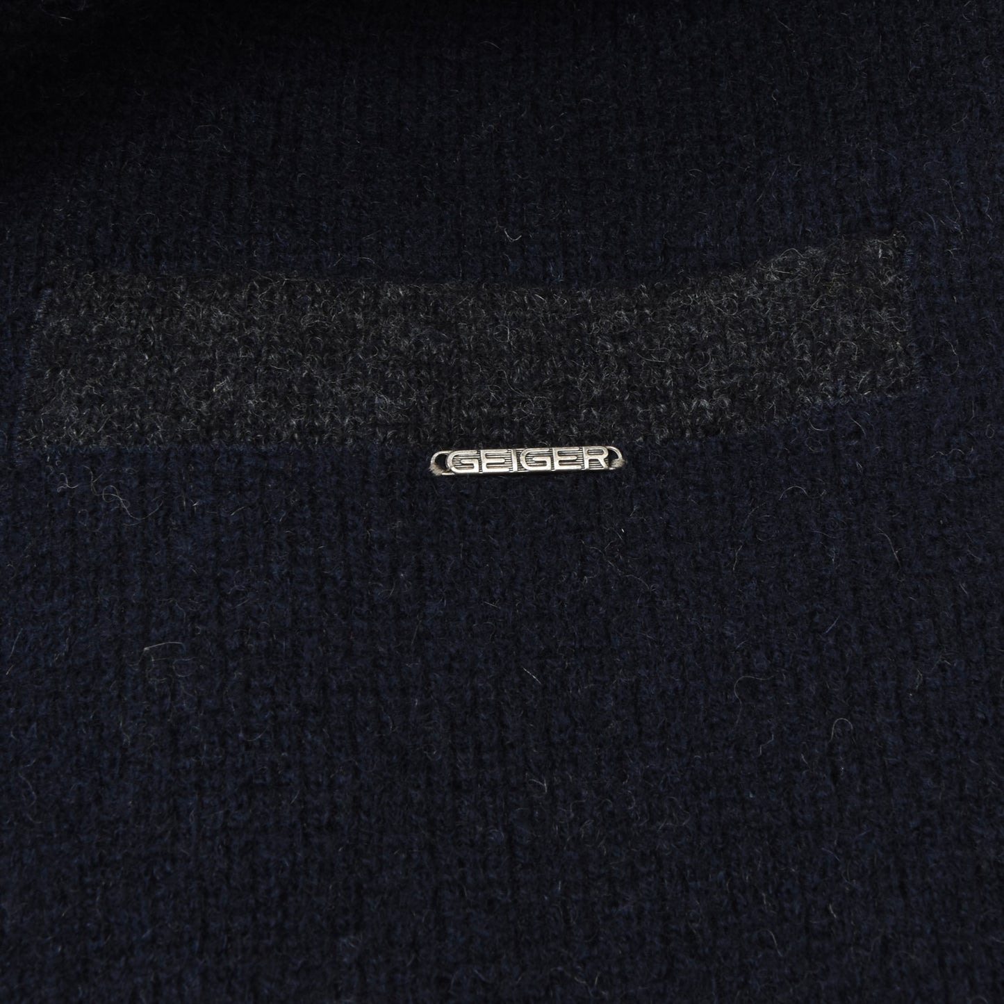 Geiger Wool Sweater Size 54 Chest ca. 64cm - Blue