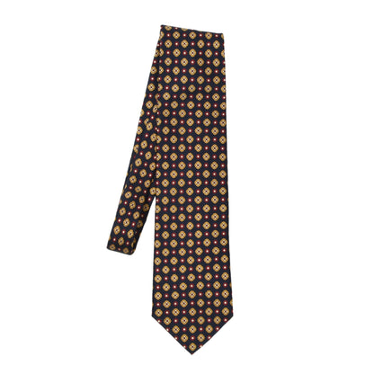 Hans Woschner Silk Tie - Navy Neat