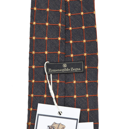 Ermenegildo Zegna Silk & Wool Tie - Grey Graph Check