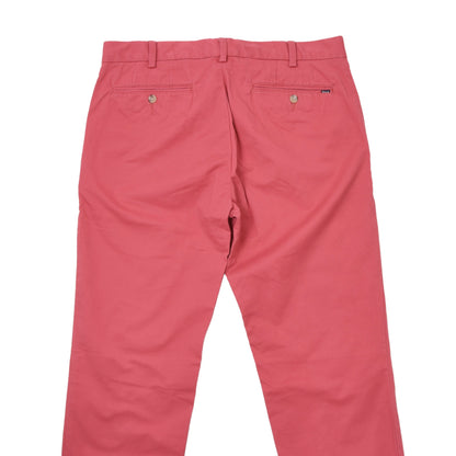 Polo Ralph Lauren Cotton Stretch Custom Fit Pants Size W32 L32 ca. 42cm - Nantucket Red