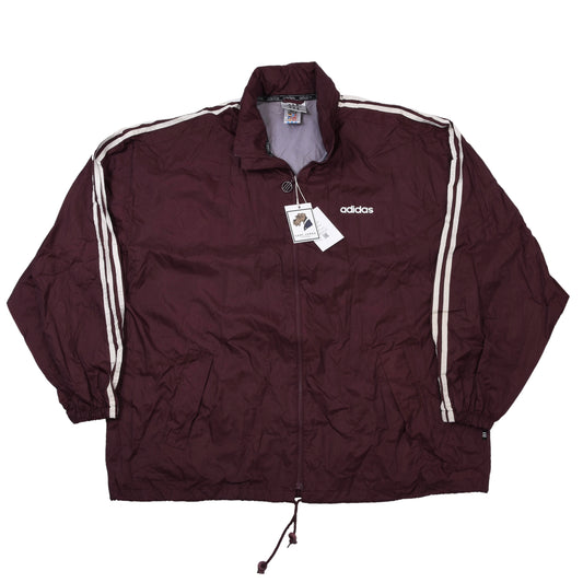 Vintage Adidas Nylon Regenjacke Größe D10 ca. 74cm - Burgund