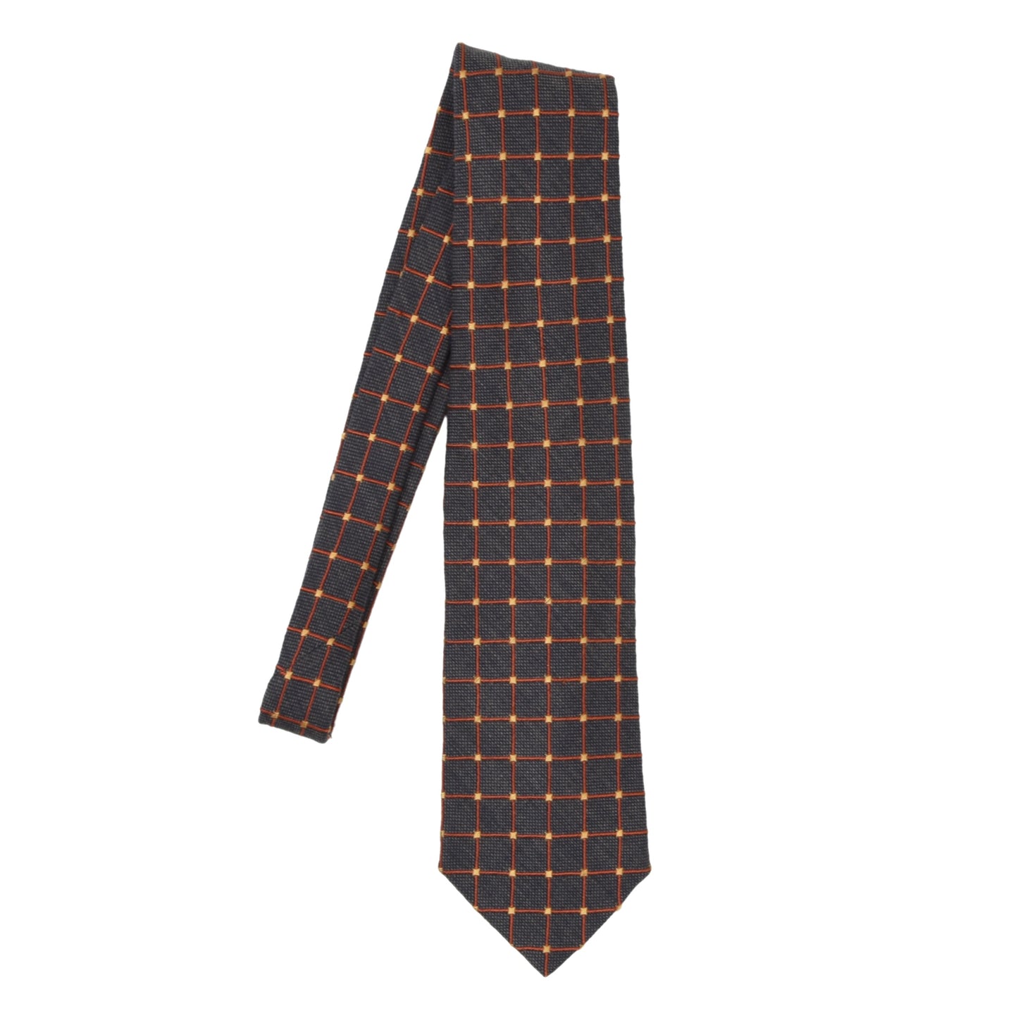 Ermenegildo Zegna Silk & Wool Tie - Grey Graph Check