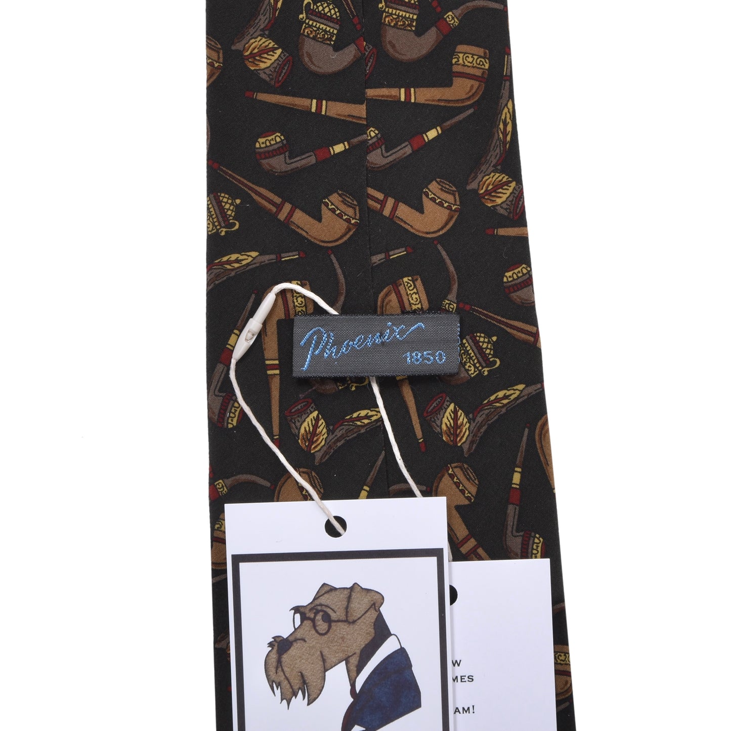 Phoenix Vintage Silk Tie ca. 142.5cm/9.5cm - Pipes