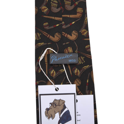 Phoenix Vintage Silk Tie ca. 142.5cm/9.5cm - Pipes
