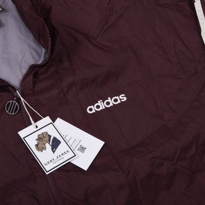 Vintage Adidas Nylon Regenjacke Größe D10 ca. 74cm - Burgund