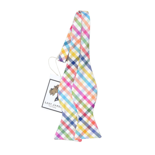 Charles Tyrwhitt Silk Bow Tie - Rainbow Plaid