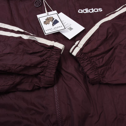 Vintage Adidas Nylon Regenjacke Größe D10 ca. 74cm - Burgund