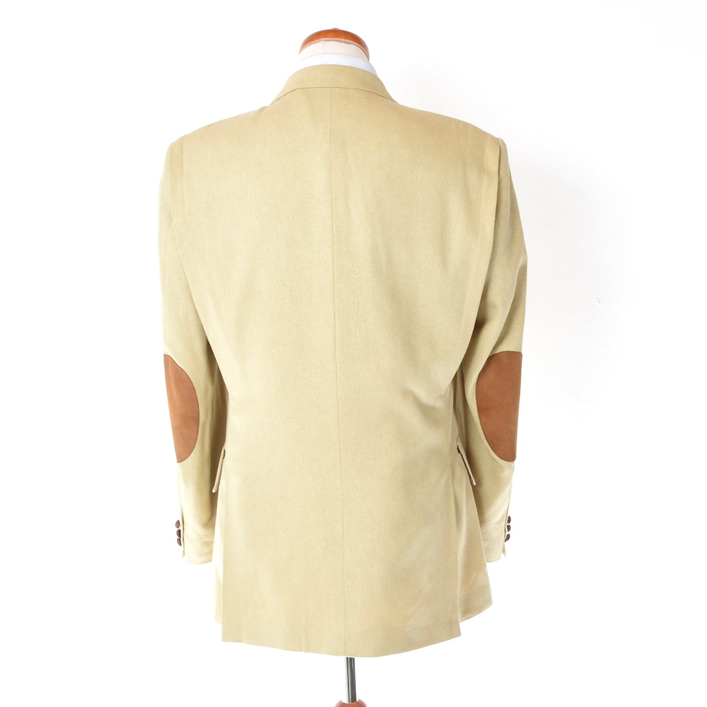 Vintage DAKS London 50/50 Silk/Wool Shooting Jacket Size 46 ca. 53cm - Wheat