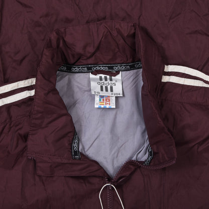 Vintage Adidas Nylon Regenjacke Größe D10 ca. 74cm - Burgund