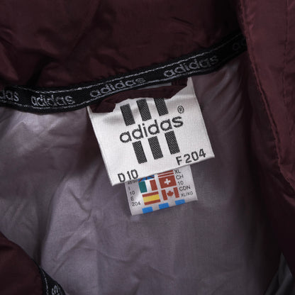 Vintage Adidas Nylon Regenjacke Größe D10 ca. 74cm - Burgund