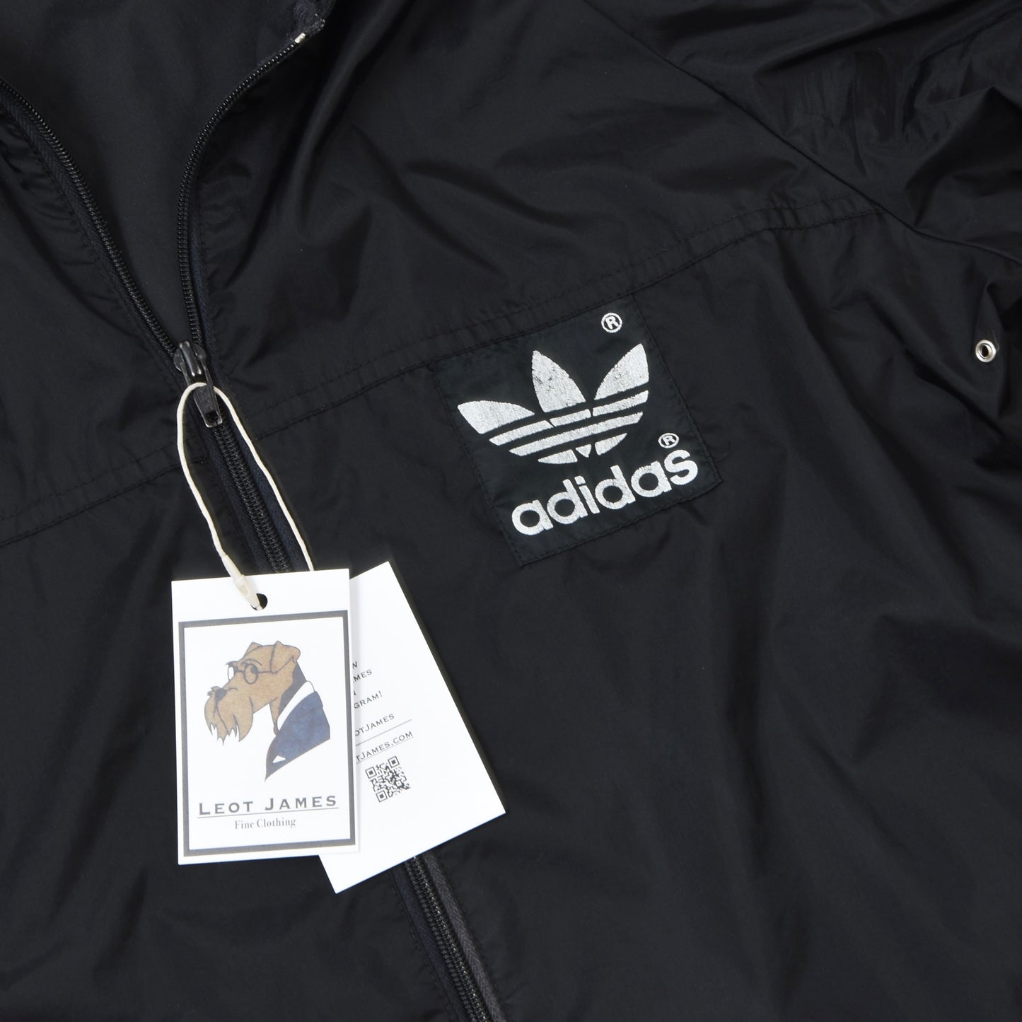 Vintage Adidas Nylon Rain Jacket Size D40 ca. 53.5cm - Black