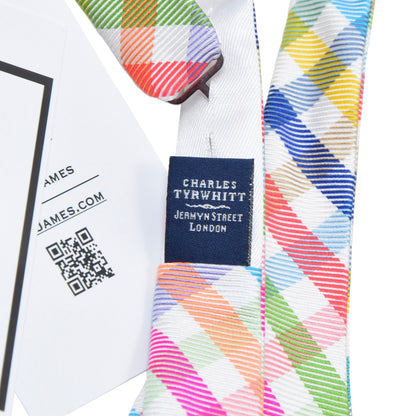 Charles Tyrwhitt Silk Bow Tie - Rainbow Plaid